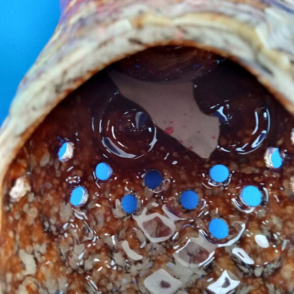 Red & tan Owl Ceramic Tea Light Candle Holder Wax Melter 4 1/2'' tall - Picture 4 of 7